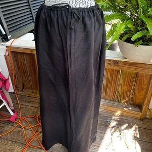 NY Collection Black High Low Skirt